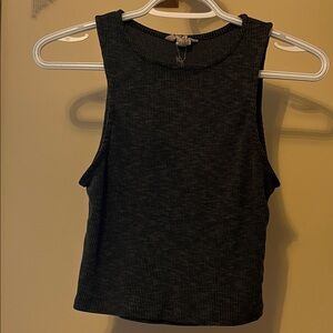 Forest green cropped tank top